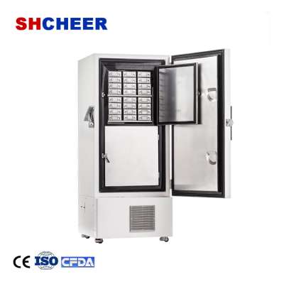 Laboratory freezer with ultra low temperature vertical deep freezer